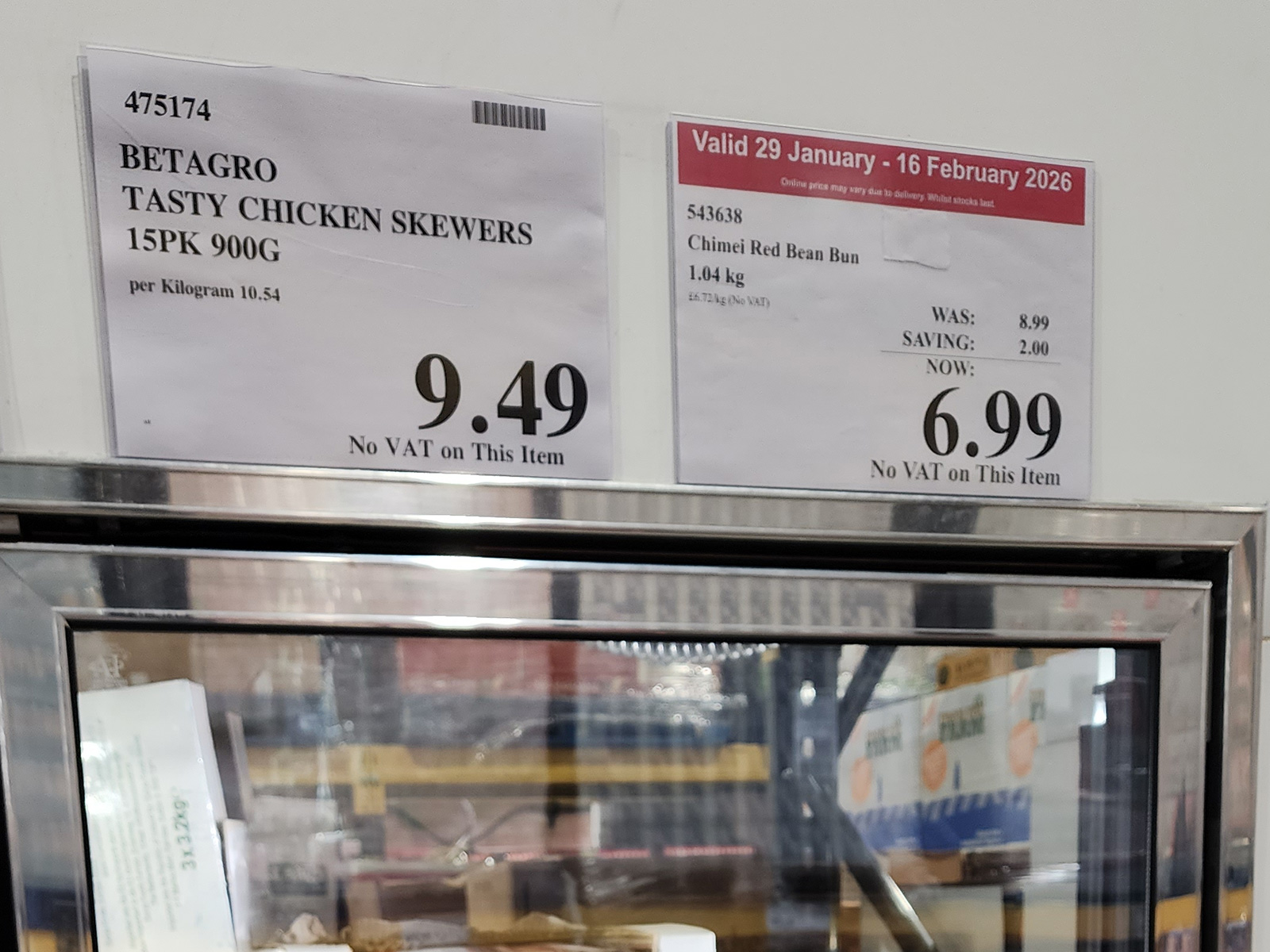 UK Costco Price Tag Explanation